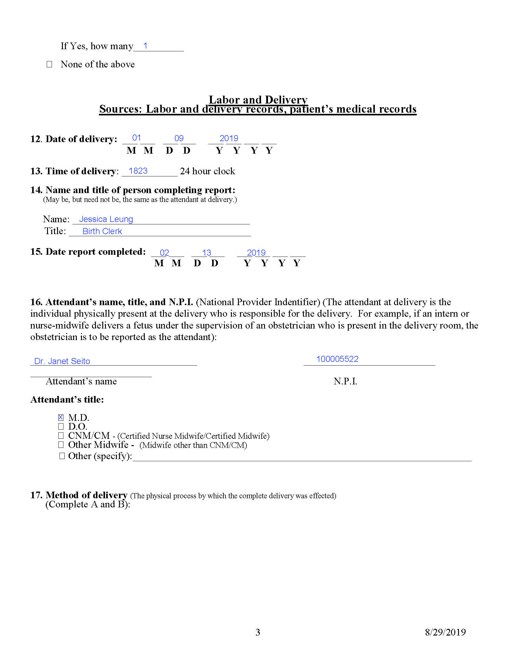 Example Facility Worksheet for Fetal Death Report - p3