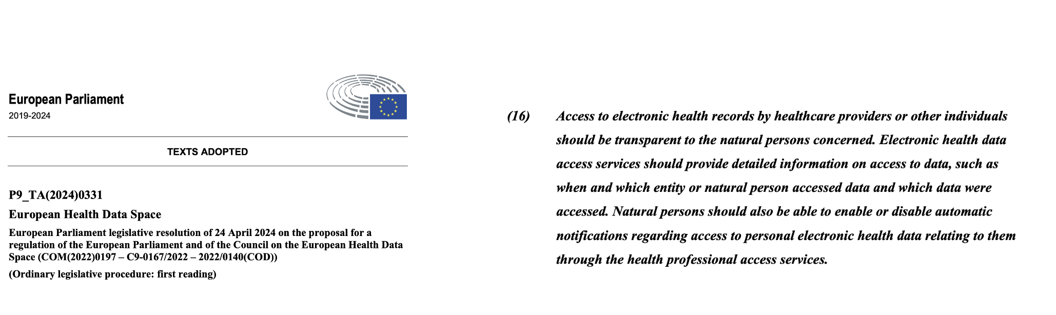 European Health Data Spaces