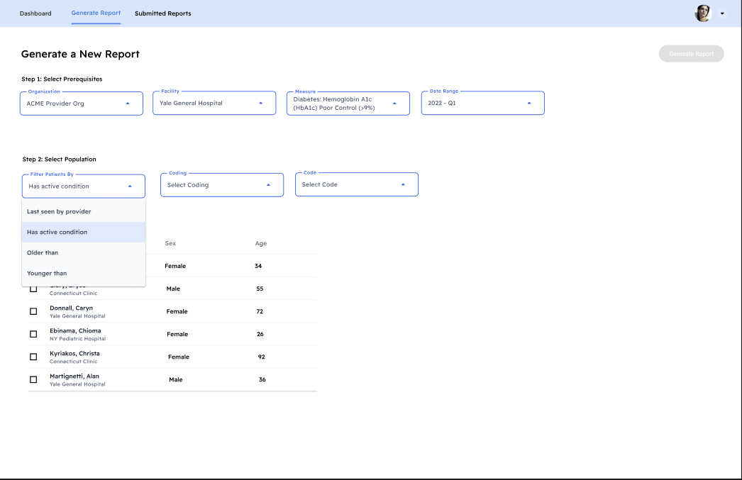 Generate Report - Form 02