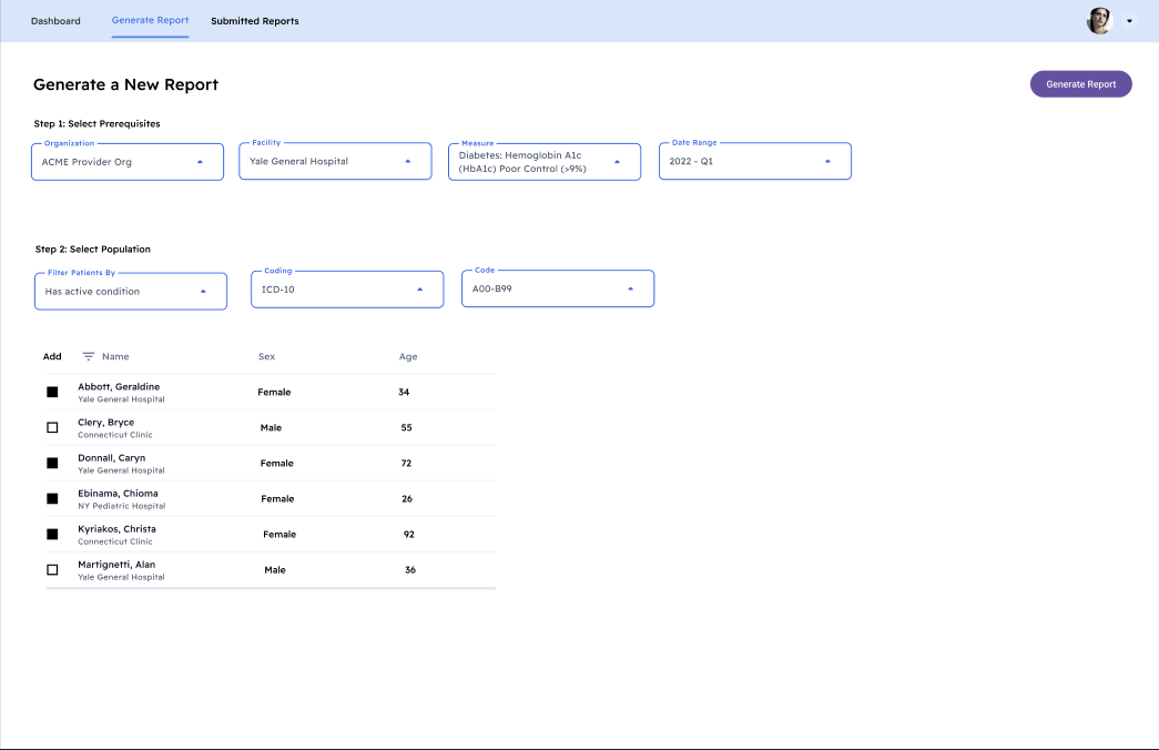 Generate Report - Form 03