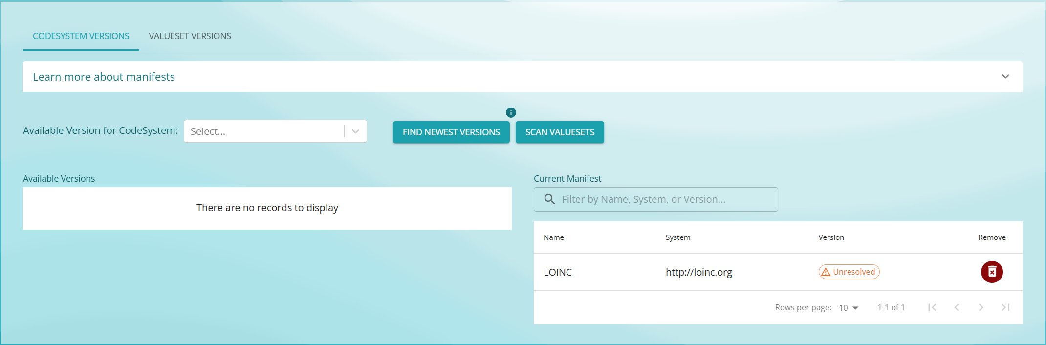 Choosing a code system version